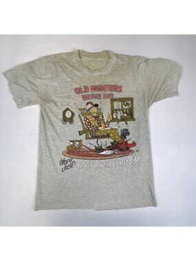 Vintage 1991 Cotton Grove Designs Hunting T-Shirt Made in USA Graphic Tee